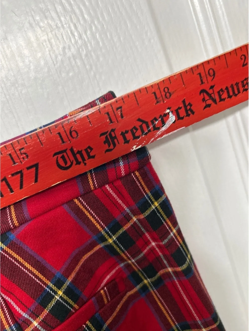 J.Crew Red Plaid Trousers Size 14